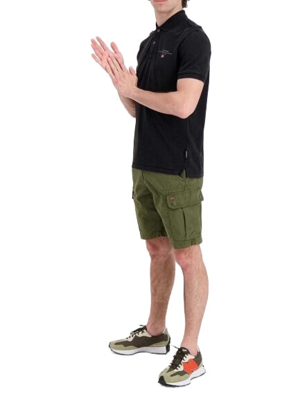 ELBAS 4 Polo en coton &agrave; manches courtes noir 041 - chemise polo