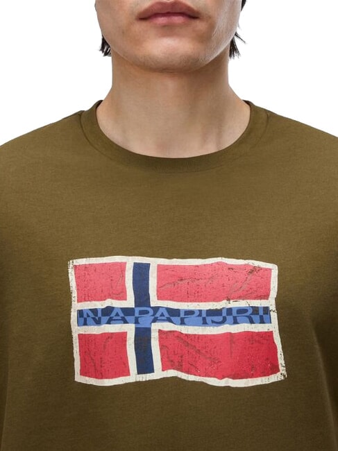 S-MAHSA SS T-shirt &agrave; manches courtes olive fonc&eacute; - T-shirt