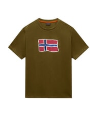 NAPAPIJRI S-MAHSA SS T-shirt &agrave; manches courtes olive fonc&eacute; - T-shirt - 4