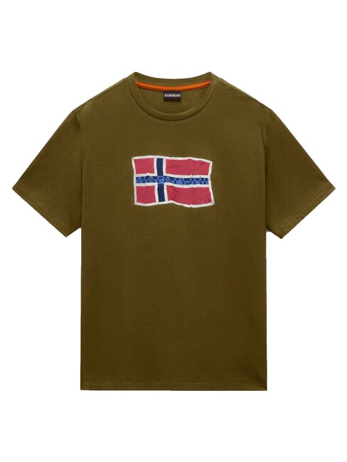 S-MAHSA SS T-shirt &agrave; manches courtes olive fonc&eacute; - T-shirt