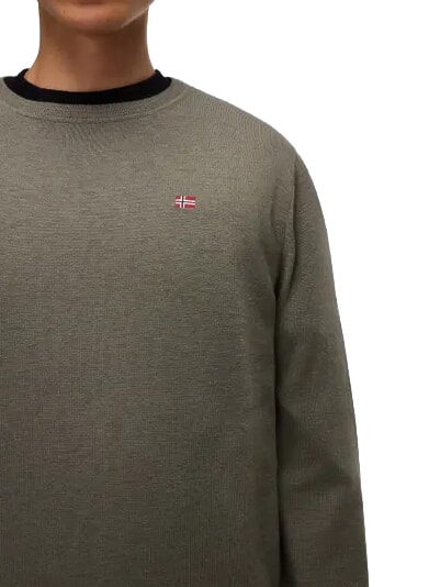 DAMAVAND pull en laine feuille de th&eacute; - Pulls pour hommes