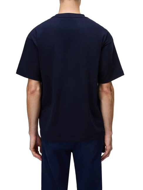 S-ELEVATED LOGO SS T-shirt en coton blu marine - T-shirt