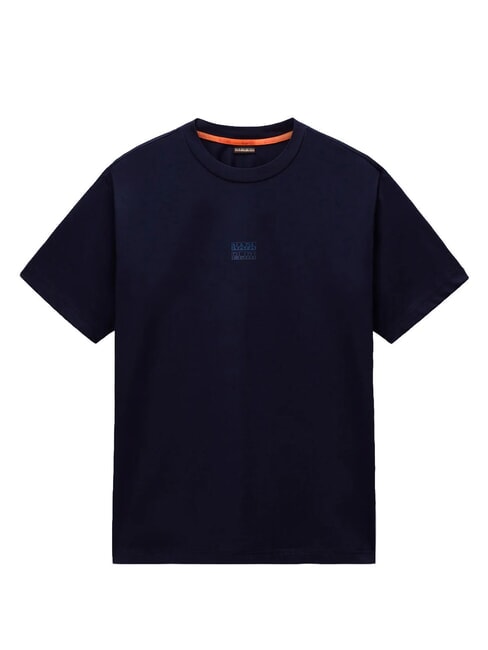 S-ELEVATED LOGO SS T-shirt en coton blu marine - T-shirt