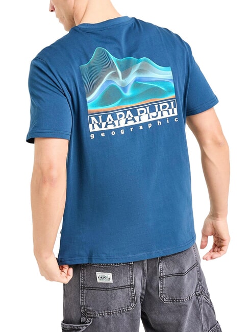 S-RORVIK SS T-shirt en coton clair de lune bleue - T-shirt