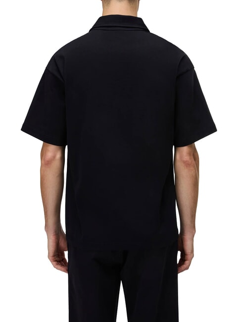 E-ELEVATED LOGO SS polo en coton beaut&eacute; noire - chemise polo