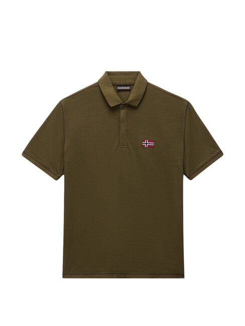 EBEA 3 polo en coton olive fonc&eacute; - chemise polo