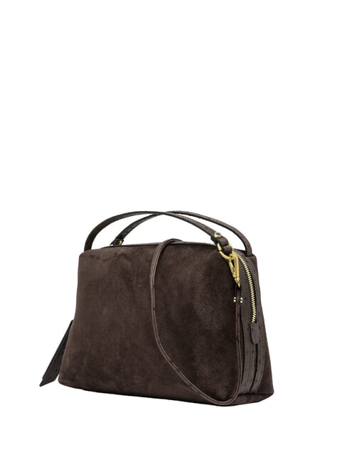 ALIFA Sac &agrave; main avec bandouli&egrave;re, en cuir moka - Sacs pour Femme