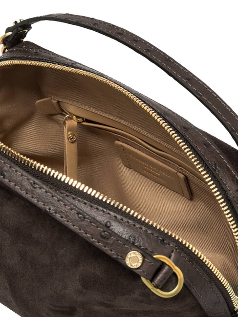 ALIFA Sac &agrave; main avec bandouli&egrave;re, en cuir moka - Sacs pour Femme