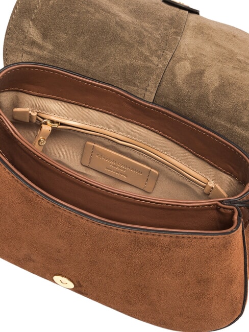 HELENA ROUND sac bandouli&egrave;re en cuir Cognac - Sacs pour Femme
