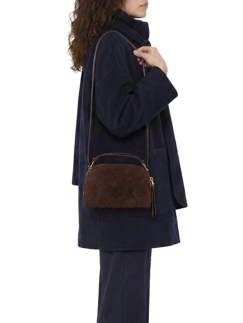 ALIFA Mini sac &agrave; main avec bandouli&egrave;re moka - Sacs pour Femme