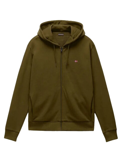 BALIS Sweat-shirt &agrave; fermeture &eacute;clair int&eacute;grale olive fonc&eacute; - Pulls molletonn&eacute;s