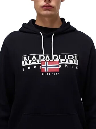 B-AYLMER Sweatshirt &agrave; capuche noir 041 - Pulls molletonn&eacute;s