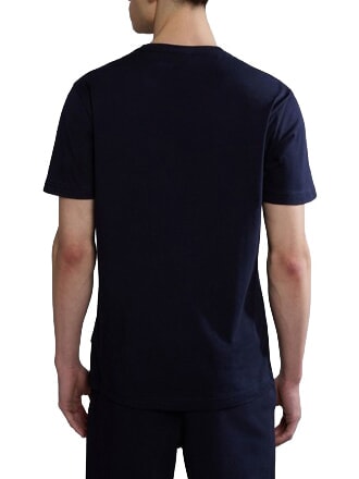 S-KASBA T-shirt &agrave; manches courtes, pur coton blu marine - T-shirt