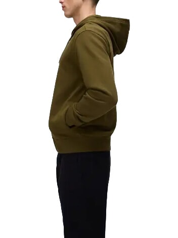 BALIS Sweat-shirt &agrave; fermeture &eacute;clair int&eacute;grale olive fonc&eacute; - Pulls molletonn&eacute;s