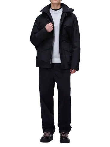 A-RIVALTO FIELD veste &agrave; capuche beaut&eacute; noire - Vestes pour hommes