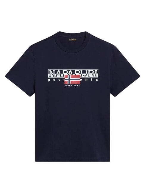 S-AYLMER T-shirt en coton blu marine - T-shirt