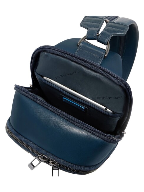 VICTOR Sac &agrave; dos en cuir &agrave; une bandouli&egrave;re bleu - Sacs &agrave; dos pour ordinateur portable