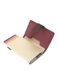 PIQUADRO CIRCLE porte-cartes en cuir bordeaux/rose - Portefeuilles Homme - 2