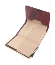 PIQUADRO CIRCLE porte-cartes en cuir bordeaux/rose - Portefeuilles Homme - 3