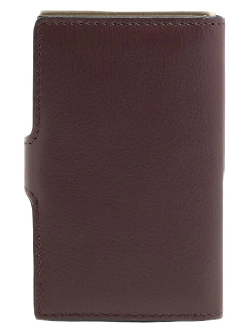 CIRCLE porte-cartes en cuir bordeaux/rose - Portefeuilles Homme