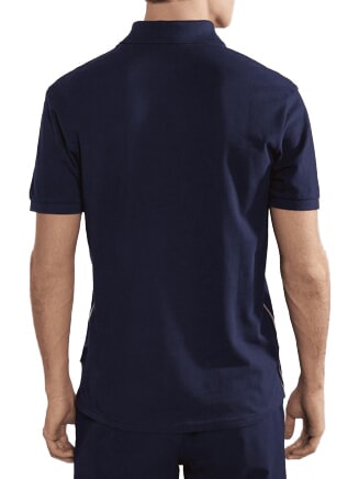 E-AYLMER polo &agrave; manches courtes blu marine - chemise polo
