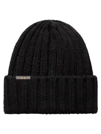 F-SEMIURY Chapeau &agrave; revers noir 041 - Bonnets