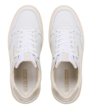 NAPAPIJRI S5BARK12 Baskets en cuir blanc/beige - Chaussures Homme - 4