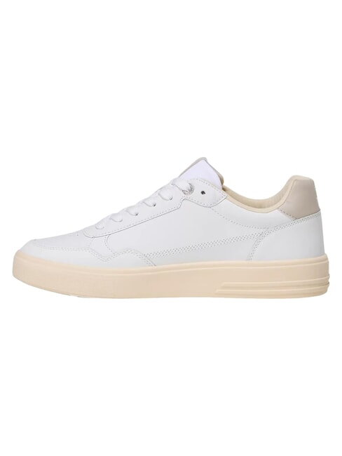 S5BARK12 Baskets en cuir blanc/beige - Chaussures Homme