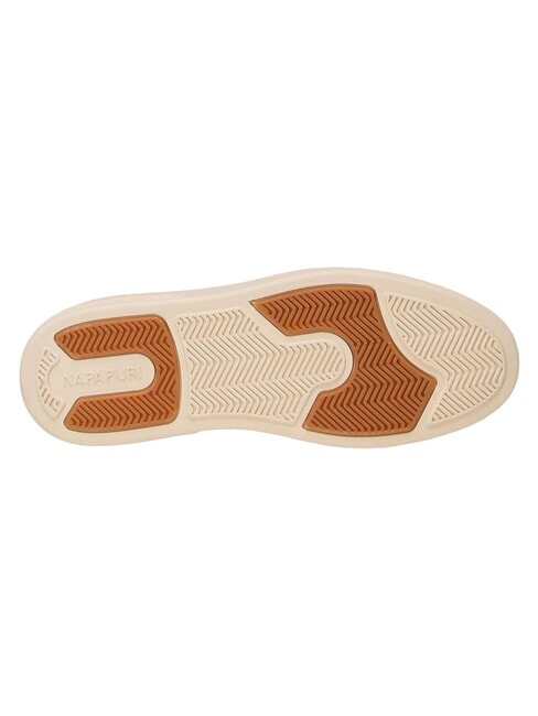 S5BARK12 Baskets en cuir blanc/beige - Chaussures Homme