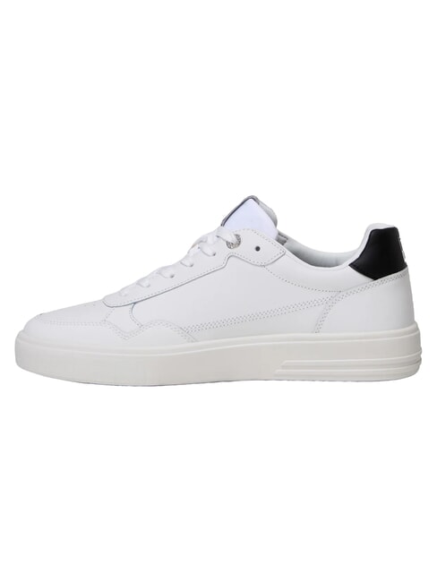 S5BARK12 Baskets en cuir blanc/noir - Chaussures Homme