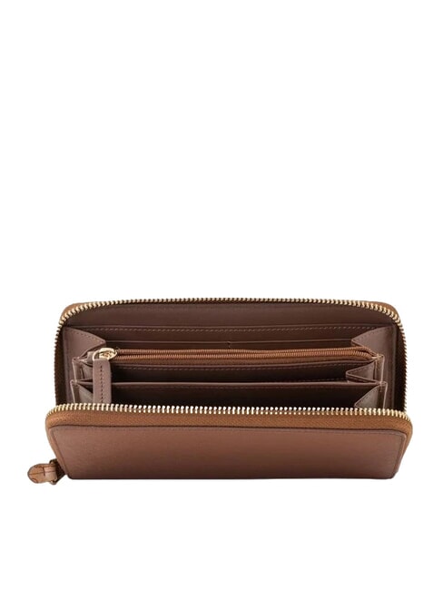 WEST CITY Portefeuille Zip Around ch&acirc;taigne - Portefeuilles Femme