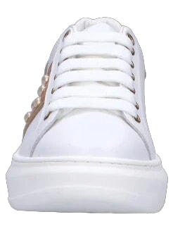 GEO Baskets en cuir blanc - Chaussures Femme