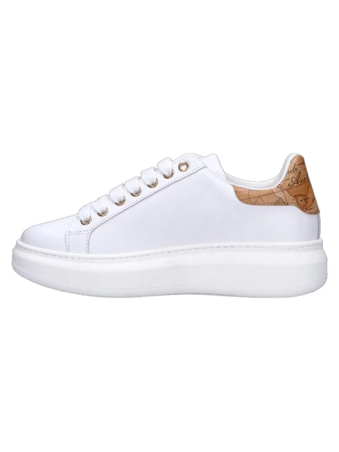 GEO Baskets en cuir blanc - Chaussures Femme