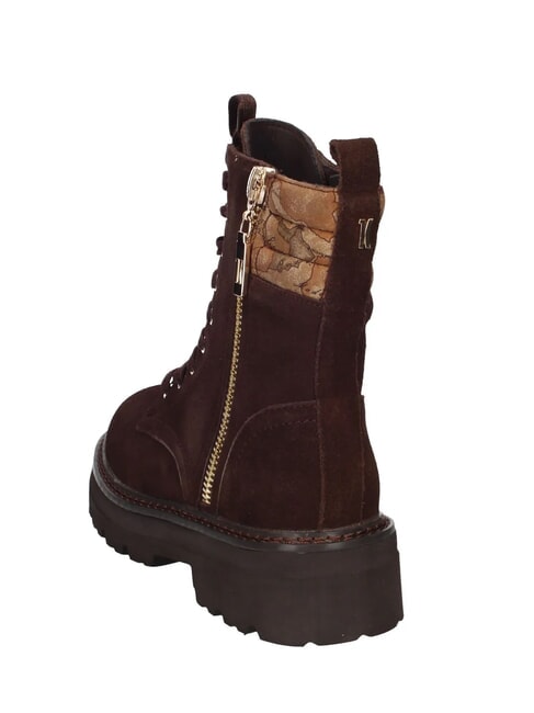 GEO Bottines en cuir &agrave; talons de 5 cm fonc&eacute; - Chaussures Femme