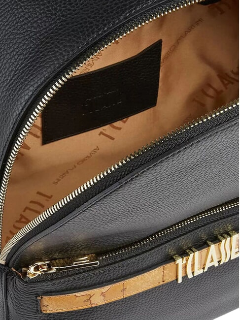 CHIC SOUL Sac &agrave; dos avec poche avant, en cuir Noir - Sacs pour Femme