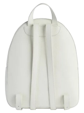 CHIC SOUL Sac &agrave; dos avec poche avant, en cuir Ivoire - Sacs pour Femme