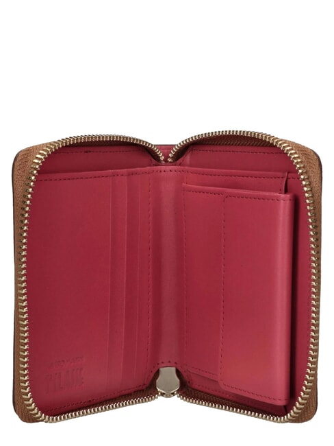 HETRITAGE GEO portefeuille compact &agrave; fermeture &eacute;clair hibiscus - Portefeuilles Femme