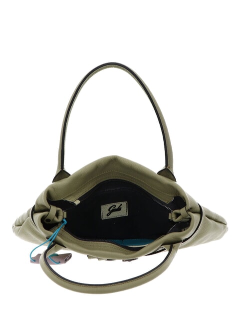 ELIF Pochette en cuir de taille moyenne avec bandouli&egrave;re c&eacute;ladon - Sacs pour Femme
