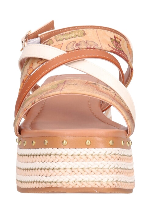 GEO Sandales compens&eacute;es 6,5 NATUREL - Chaussures Femme