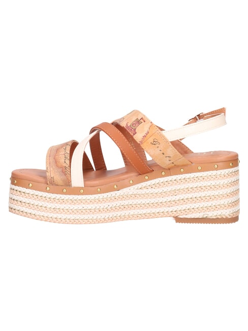 GEO Sandales compens&eacute;es 6,5 NATUREL - Chaussures Femme