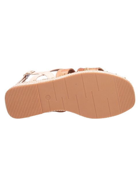 GEO Sandales compens&eacute;es 6,5 NATUREL - Chaussures Femme