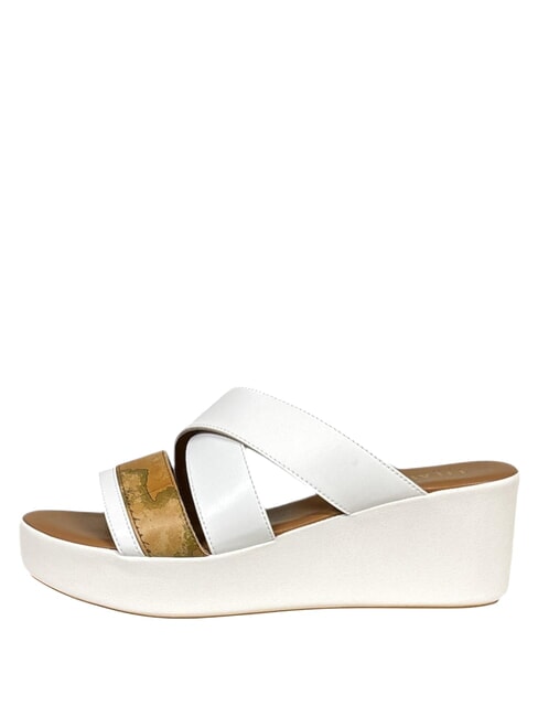 GEO pantoufles compens&eacute;es blanc - Chaussures Femme