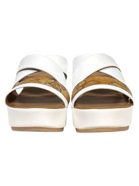 GEO pantoufles compens&eacute;es blanc - Chaussures Femme