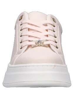 GEO JUNIOR Baskets &agrave; lacets bijoux beige nu g&eacute;om&eacute;trique - Chaussures Femme
