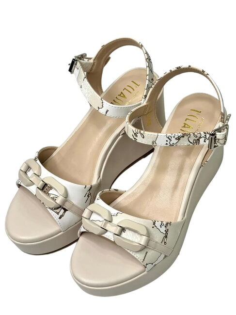 GEO Sandales compens&eacute;es 8.10 Ivoire - Chaussures Femme
