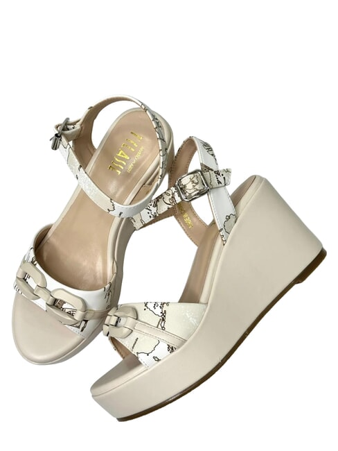 GEO Sandales compens&eacute;es 8.10 Ivoire - Chaussures Femme