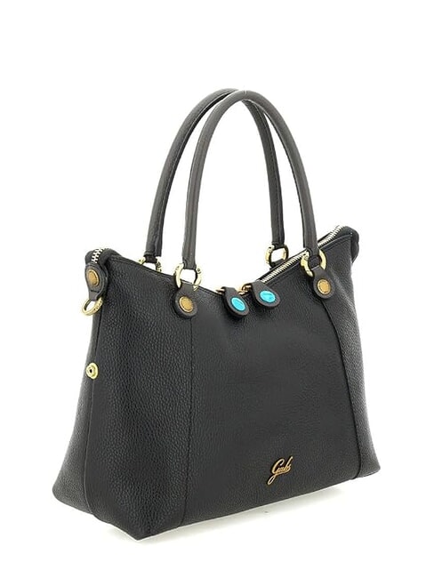 THAMARA PLUS Sac bandouli&egrave;re moyen, en cuir lave noire - Sacs pour Femme