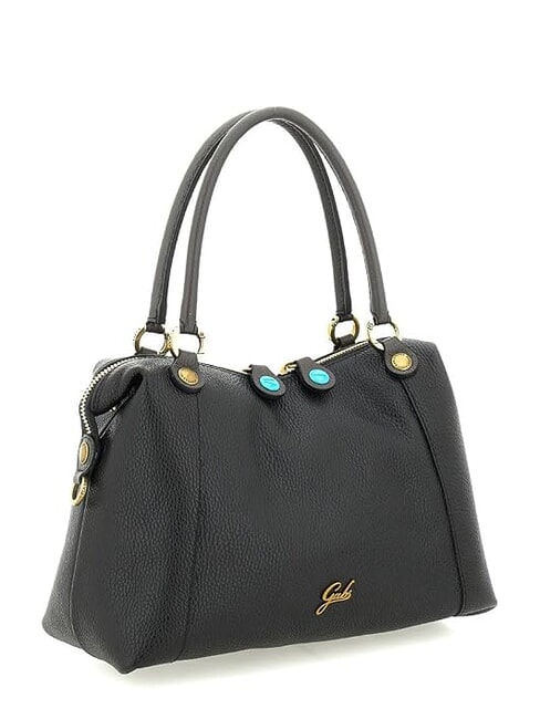 THAMARA PLUS Sac bandouli&egrave;re moyen, en cuir lave noire - Sacs pour Femme