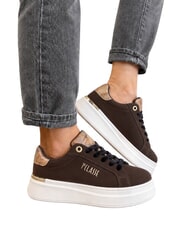 ALVIERO MARTINI PRIMA CLASSE GEO Baskets &agrave; logo marron fonc&eacute;/beige g&eacute;om&eacute;trique - Chaussures Femme - 6