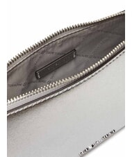 MICHAEL KORS EMPIRE Sac bandouli&egrave;re en cuir argent - Sacs pour Femme - 4